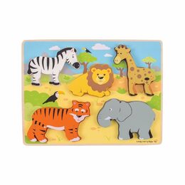 Bigjigs Toys moje první vkládací puzzle safari