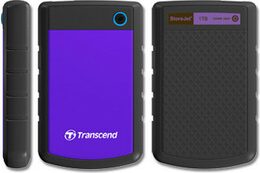 HDD ext. 2,5'' Transcend StoreJet 25H3P 1TB - černý/fialový (TS1TSJ25H3P)