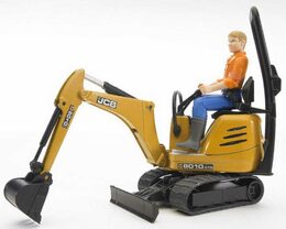 Bruder BWORLD Mikrobagr JCB s figurkou