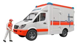 Bruder MB Sprinter sanitka s figurkou model v měřítku 1:16