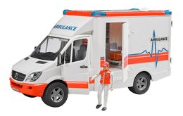 Bruder MB Sprinter sanitka s figurkou model v měřítku 1:16