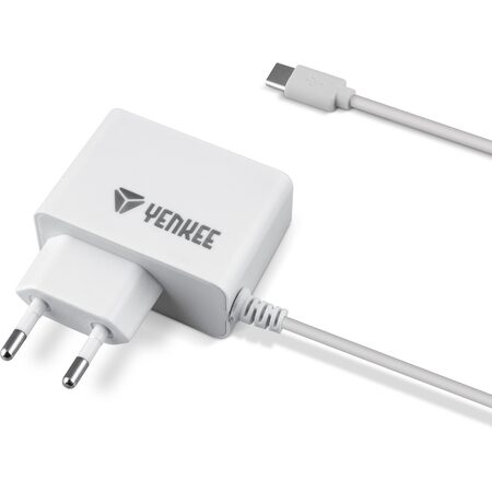 Nabíječka Yenkee YAC 2027 - neoriginální USB-C 2A bílá