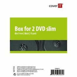 Obal 2 DVD 9mm slim černý 10ks/bal