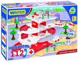 Garáž + dráha Kid Cars 3D Nemocnice plast 4,8m v krabici 59x40x15cm 12m+ Wader
