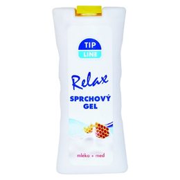 Tip Line Relax sprchový gel Mléko a med 500 ml