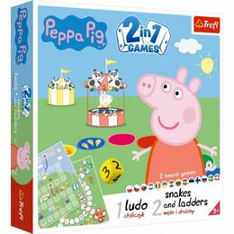 Soubor her 2v1 Člověče, nezlob se, Hadi a žebříky Peppa Pig/Prasátko Peppa v krabici 24x24x5,5cm