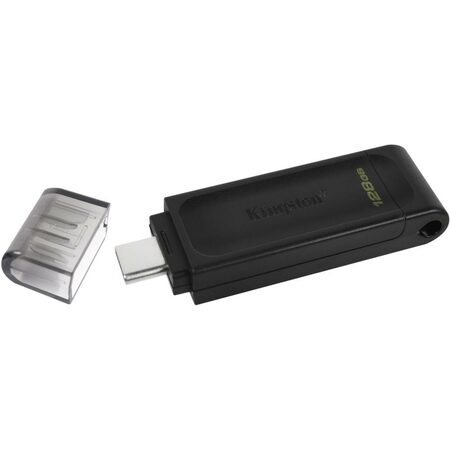 Flash USB Kingston DataTraveler 70 128GB, USB-C - černý