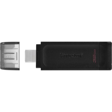 Flash USB Kingston DataTraveler 70 32GB, USB-C - černý