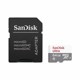 Paměťová karta Sandisk Micro SDXC Ultra Android 64GB UHS-I U1 (100R/20W) + adaptér