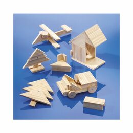 Šikovný truhlář dřevo + doplňky v krabici 33x23x6cm