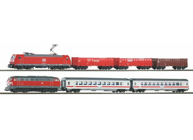 Piko Startovací sada Osobní a nákladní vlak Traxx a BR 218 DB AG VI - 59013