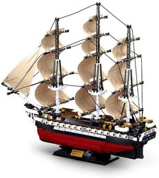 Sluban Model Bricks M38-B0836 Fregata USS Constitution plachetní válečná loď