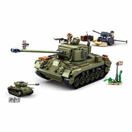 Sluban Army N38-B0860 Střední tank 2v1 a protiletecké dělo