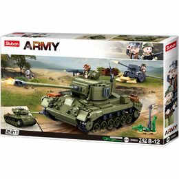 Sluban Army N38-B0860 Střední tank 2v1 a protiletecké dělo