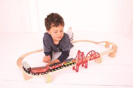 Bigjigs Rail Dřevěné koleje set most 18 dílů