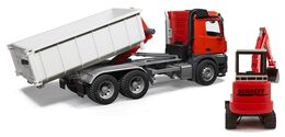 Bruder Mercedes Benz Arocs kontejner s minibagrem