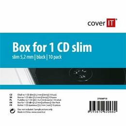 Obal 1 CD 5,2mm slim box + tray 10ks/bal