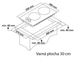 Varná deska plyn Guzzanti GZ 8202, 5 LET ZÁRUKA