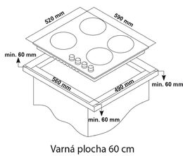 Varná deska plyn Guzzanti GZ 8204, 5 LET ZÁRUKA