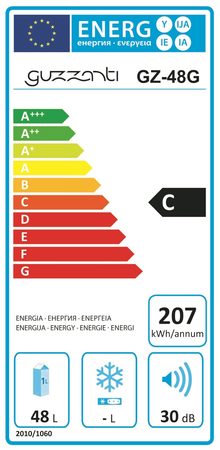 Chladící vitrína Guzzanti GZ 48GB (Termovitrína) černá