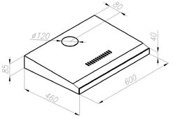 Odsavač par Guzzanti GZC 60 INOX, 5 LET ZÁRUKA (GZC60INOX)