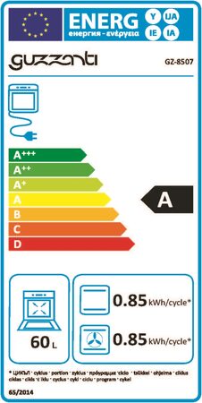 Vestavná trouba Guzzanti GZ 8507, 5 LET ZÁRUKA