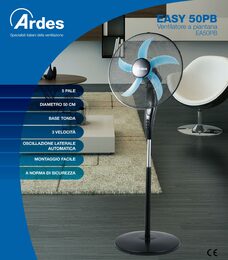 Ventilátor Ardes EA50PB stojanový 50 cm