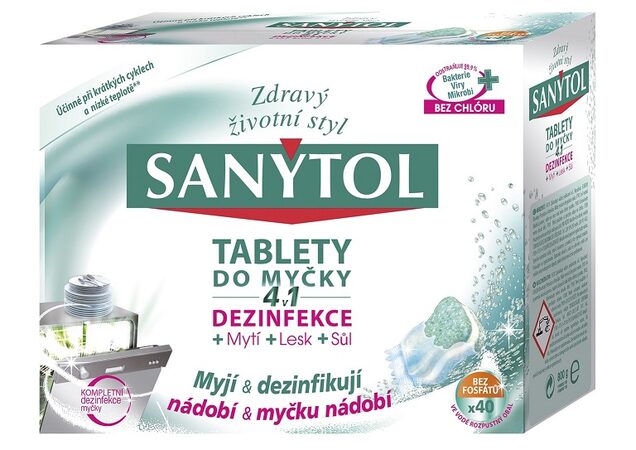 SANYTOL tablety do myčky 4v1 40 ks
