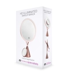RIO ILLUMINATED MAKEUP MIRROR WITH 1x AND 5x MAGNIFICATION