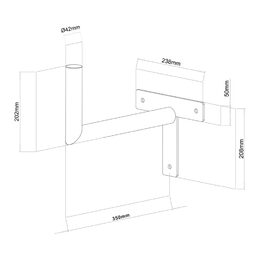 Stell SHO 1121 držák antén na zeď 35cm