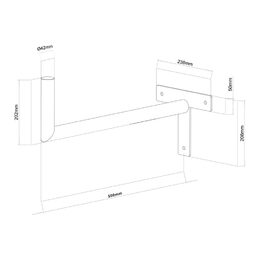 Stell SHO 1122 držák antén na zeď 50cm