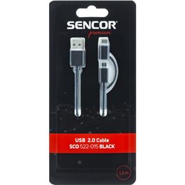 SCO 522-015 BK USB A/M-Micro B/C  SENCOR
