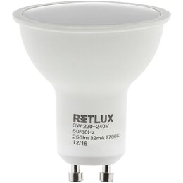 RLL 252 GU10 žárovka 3W WW   RETLUX