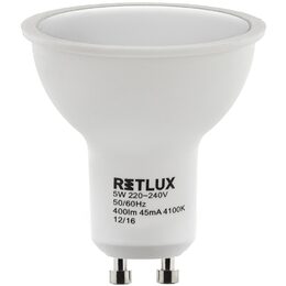 RLL 255 GU10 žárovka 5W CW    RETLUX