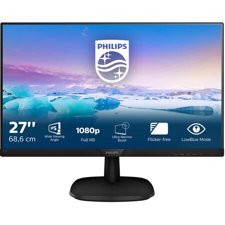 Monitor Philips 273V7QDAB 27'',LED, IPS, 5ms, 10000000:1, 250cd/m2, 1920 x 1080,