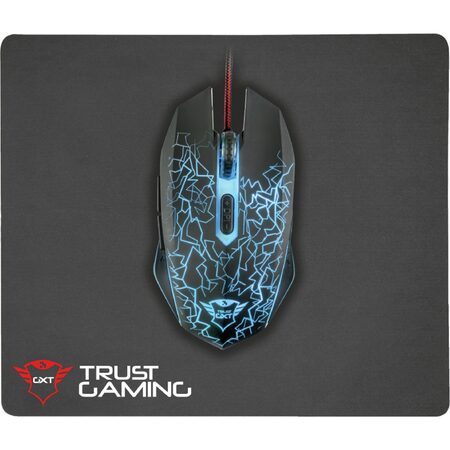 Myš Trust GXT 783 Gaming Mouse & Mouse Pad 22736/ optická / 6 tlačítek / 2400dpi - černá