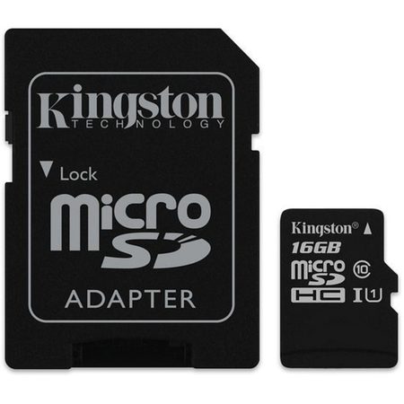 Paměťová karta Kingston Canvas Select Plus MicroSDHC 16GB UHS-I U1 (100R/10W) + adapter