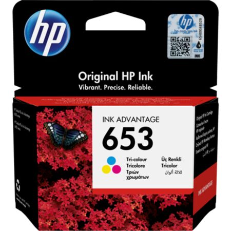 Inkoustová náplň HP 653, 200 stran - CMY