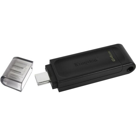 Flash USB Kingston DataTraveler 70 64GB, USB-C USB-C - černý