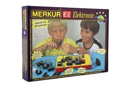 Stavebnice MERKUR E2 elektronic v krabici 36x27x6cm