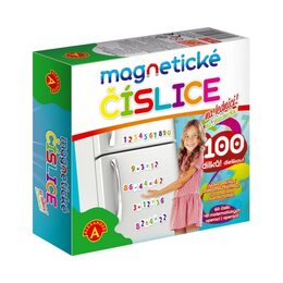 Magnetické číslice na lednici 100 dílků v krabici