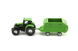 Traktor s přívěsem plast 16cm asst 6 druhů na kartě