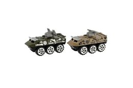 Tank/Auto vojenské/Obrněný transportér kov 7cm asst 24ks v boxu