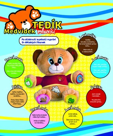 Teddies Medvěd Tedík česky mluvící plyš 30cm na baterie