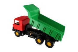 Auto nákladní korba zelená kabina červená plast 75cm