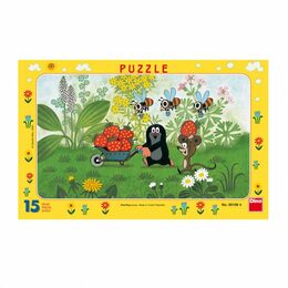 Puzzle deskové Dino Krtek na výletě 29,5x19cm 15 dílků