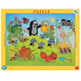 Puzzle deskové Dino Krtek v jahodách 37x29cm 40 dílků