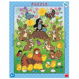 Puzzle deskové Dino Krtek a velikonoce 29x37cm 40 dílků