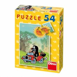 Minipuzzle Dino Krtek 19,8x13,2cm 8 druhů 54 dílků v krabičce 9x7x3cm 40ks v boxu