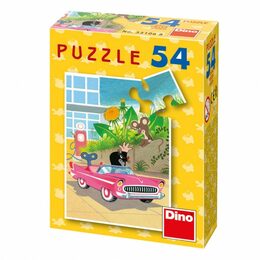 Minipuzzle Dino Krtek 19,8x13,2cm 8 druhů 54 dílků v krabičce 9x7x3cm 40ks v boxu